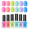 Regular Nail Polish Set 6 Rainbow Colors Pink Coral Mint Sky Blue Lavender & Azure Nail Polishes, Quick Dry, Non Gel, Opaque, Rich in Castor Oil, Nail Art DIY at Home Manicure Gift for Women