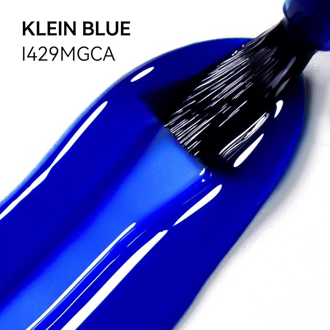 MEGIOR Klein Blue Jelly Gel Nail Polish 0.5 Fl Oz Transparent Blue Soak Off UV LED Lamp Light Cure Gel Polish Kit for Salon and Nail Art Starter Manicure DIY at Home