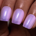 Pearl Gel Nail Polish, Light Purple Transparent Shimmer Shell Nail Gel Polish Glitter Mermaid Iridescent Pearlescent Sparkle Spring Summer Soak Off Led UV Manicure 15ML