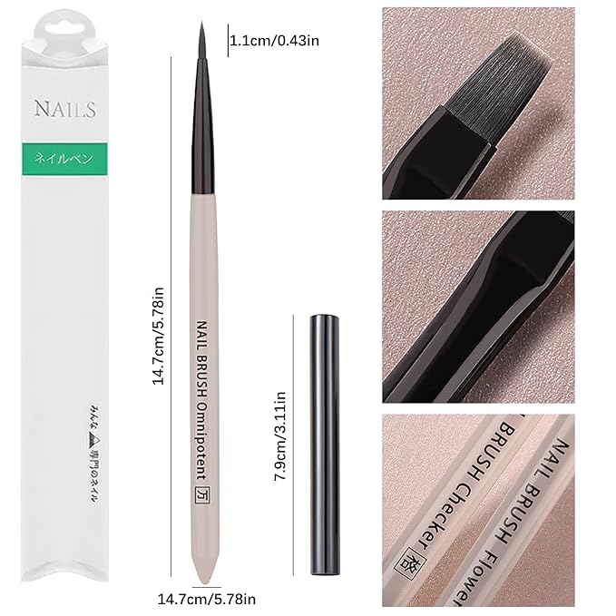 Nail Art Brushes, Watercolor Paint Brush for Oil Painting, Petals Leaves Lace Designs, Acrylic & Gel Nail Polish Brush, French Tips Brushes for Nails for Manicure Salon & DIY Home Manicure