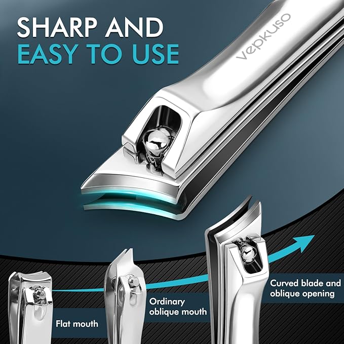 German Nail Clippers for Thick Ingrown Nail for Men, Heavy Duty Large Toenail Clippers for Thick Nails for Seniors, Super Sharp Ingrown Toe Nail Clippers with Long Handle, Gift Idea