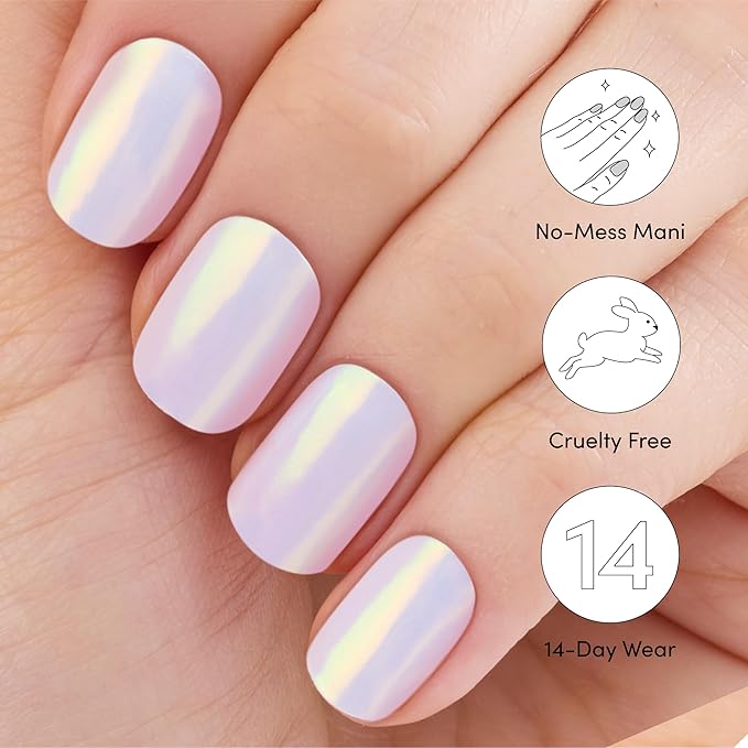 Dashing Diva Glaze Nail Strip Duo - Gimme Glitter Collection - Iced Out & Woo Me Over - Long Lasting, Chip Resistant, Semi-Cured Gel Nail Strips - Contains 2 Colors