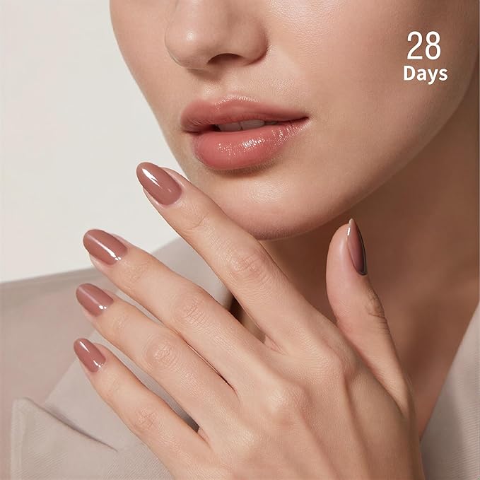 Color Rubber Base Builder Gel, 15ml, Rosewood, Sheer Nail Gel, 3-in-1 Soak Off Nail Strengthener UV/LED needed B11.