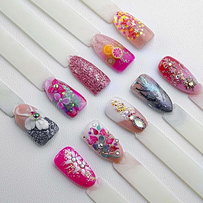 PINGEUI 4 Pack 120 Colors Nail Display Book, Nail Gel Polish Display Chart with 480 Nail Tips, Nail Color Sample Book Nail Gel Color Card Book, for Nail Salon