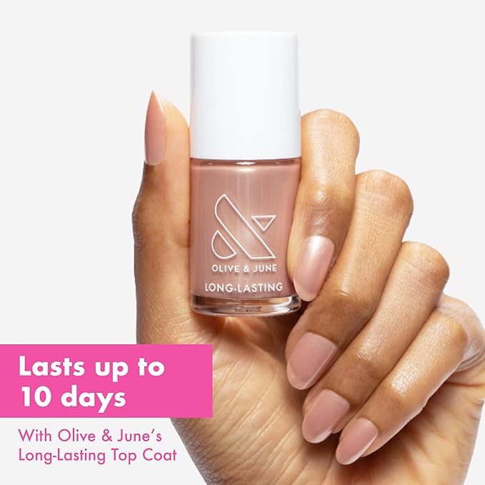 Olive & June Long Lasting Nail Polish | Plump Gel-Like Finish No Lamp Needed | Lasts up to 10 days | Salon-Quality Color at Home | 15-Free, Vegan & Cruelty-Free Chip-Resistant Shine | Cookie Swap