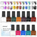 JODSONE Marble Nail Polish, Blooming Gel Marble Ink for Nails 12 Colors Blue Purple Pink Ink Magic Watercolor Blooming Marble Effects Gel Nail Polish at Home DIY Nail Art Flower Design