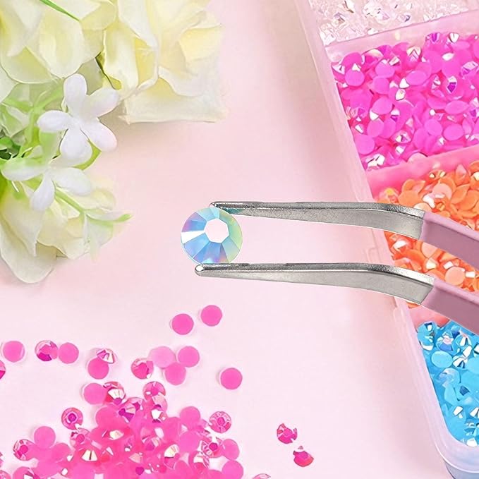 24 Colors Resin Jelly Rhinestone Bedazzling Kit, 17000Pcs Rhinestones for Bedazzling, 4mm Flatback Rhinestones bedazzle kit with 3 x 15ml B7000 Glue for Decorating Shoes Nail Book Diamond Art Crafting