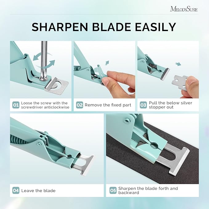 MelodySusie Acrylic Nail Clippers, Professional Nail Clippers Cutters for Acrylic Nails Fake Nail Tips, Adjustable Stainless Nail Trimmer, Manicure Tool for Salon Home Nail Art, Green