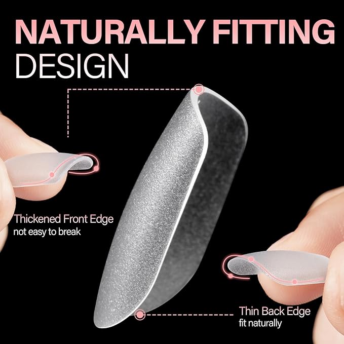 AILLSA Extra Short Square Nail Tips Gel Nails Tips Acrylic Press On Squoval Nail Tip 240 PCS False Full Cover Matte Nails Tip Kit 15 Sizes with Storage Box for Valentine's Day