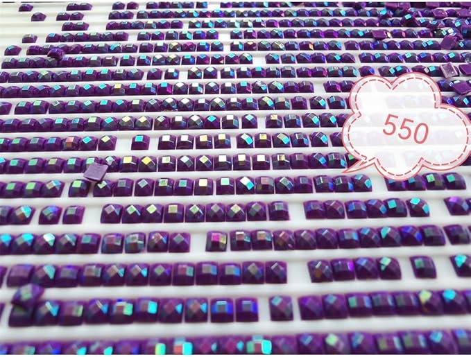40000PCS AB Beads for Diamond Painting, Diamond Painting Accessories, 20 Colors Square Drills Rhinestones for Crafts, Bead Art or Nails Art, 2.5MM
