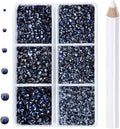 8000pcs Hotfix Rhinestones Flatback,Rhinestones for Crafts Clothes Mixed 6 Sizes, Hotfix Crystals with Wax Pencil Kit, SS3-SS12,Montana