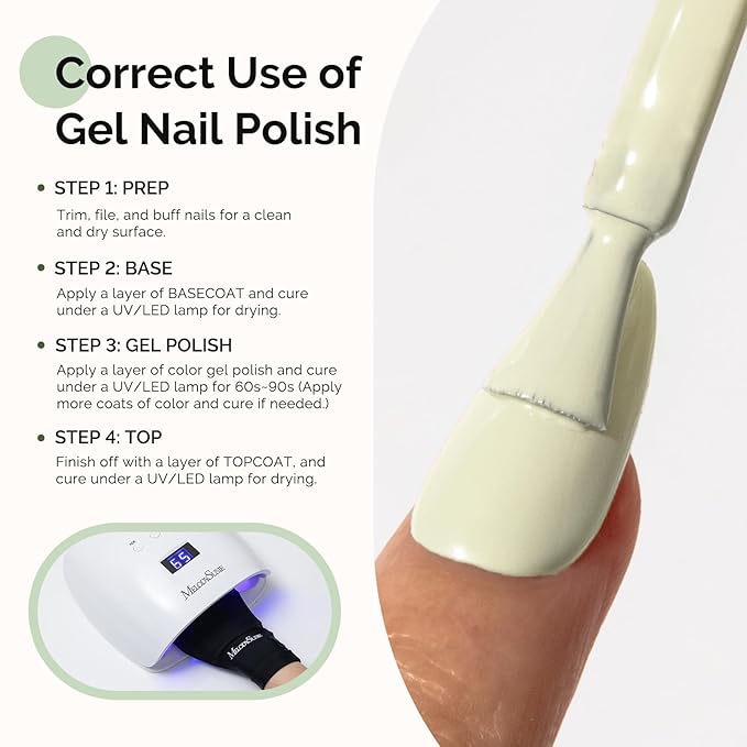 MelodySusie Hema Free Gel Nail Polish, 0.5 Fl Oz Thick Beige Gel Polish, Non-Toxic, Long Lasting, Soak Off UV Nail Polish, Manicure Nail Design Salon DIY Nail Art at Home K0933