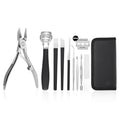 VOCOSTE Toenail Care Kit 10-Piece Ingrown Toenail Tools, Professional Grooming Set for Toe Nail Clipper, Foot Scraper, Callus Removal & Pedicure