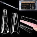 Sandwich Nails Dual Forms,280Pcs Reusable Nail Extension Forms with Silicone Polygel Stick,Easy Demolding & Intuitive Operation for DIY & Professional Use