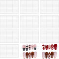 10 Sheets Double Sided Nail Tape Double Sided Tape for Press on Nails Adhesive Clear Mounting Tape for Nail Packaging Nail Design Salon Supplies Colors Designs Showcase