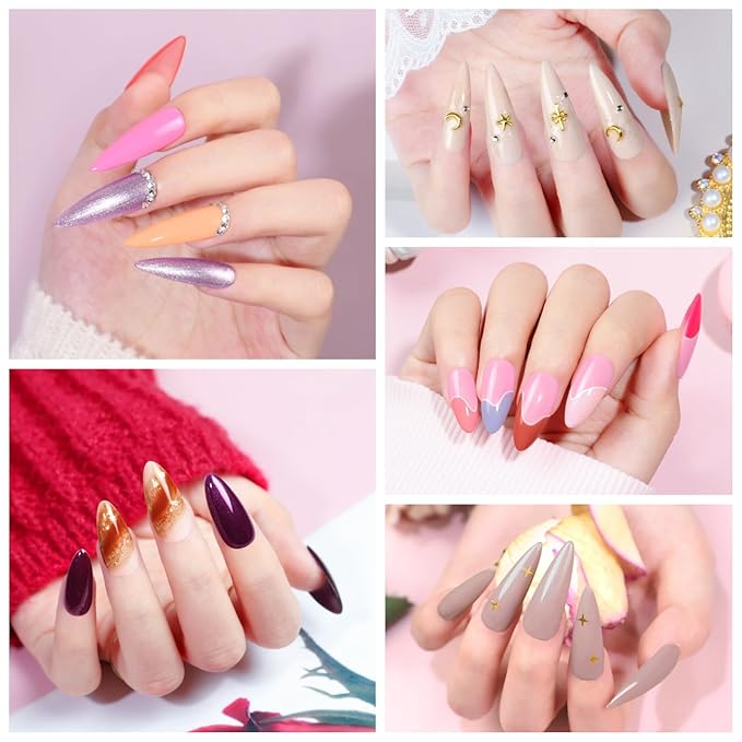 COSCELIA 60PC Gel Nail Polish Kit with U V Light 55 Colors Gel Polish 5PC Top Base Coat Nail Decorations Winter Spring French Gels Manicure Kit Salon DIY at Home Valentines Day Gifts for Women