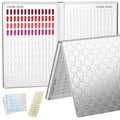 308 Colors Nail Display Swatches Book with 360 Tips for Nail Polish UV Gel Color Cards Nail Salon Tool Sample Display Nail Art for Nail Salons, DIY Nail Art at Home (Sliver)