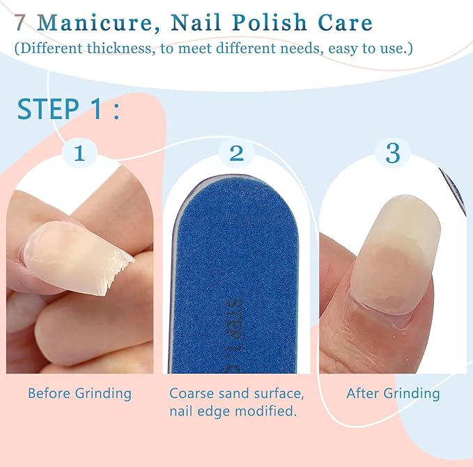 6-Pack All-in-One Nail Buffer - Effortlessly Create Smooth and Shiny Nails