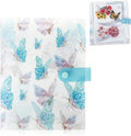 144 Slots Nail Art Artistic Stickers Storage Book Transparent Decals Organizer Tools DIY Design Manicure Decoration Empty Photo Display Showing Collecting Album Holder(Blue Butterfly)