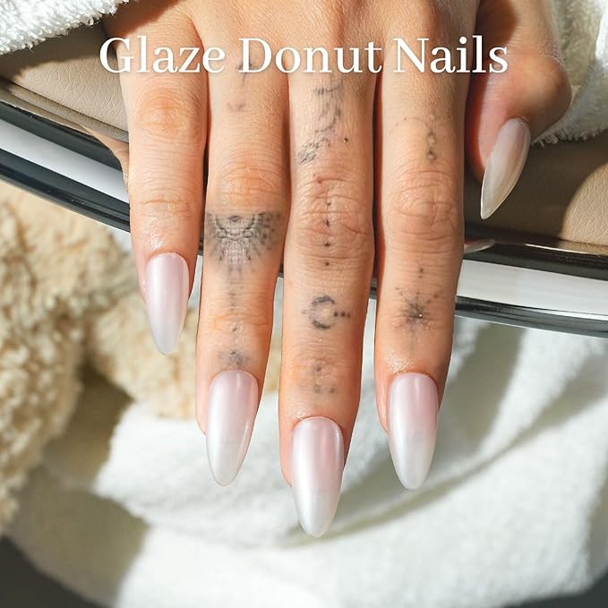 Pretty Diva White Chrome Nail Powder - 2 Colors White Pearl and Moonlight Chrome Powders for Nails, Highlight Moonlight Mirror Nails Powder Metalic Pigment