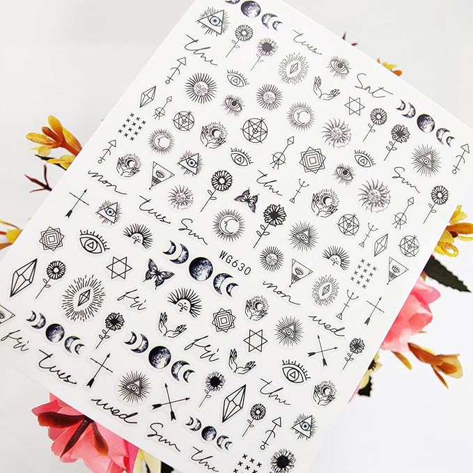 Alien Nail Art Stickers: 3D Astronaut Space Alien UFO Rocket Earth Moon Star Nail Transfer Decals - Luminous Self-Adhesive Sticker Designs for Women & Girls Manicure Tips Decorations