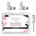 Makartt Sanding Bands for Nail Drill:50 Pcs Small Nail Sanding Files With 2025 Upgrade Design 3.1mm Mandrel Bits,180 Medium Grits (White, #180)