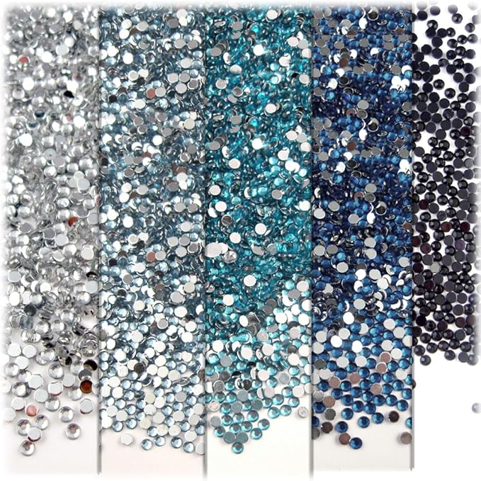 The Crafts Outlet 5,000pc Rhinestones Round 2mm Tiny for Nails - Flatback Beer Brown
