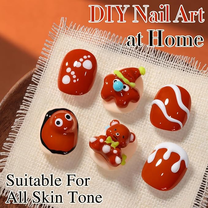 Double Rhythm 0.5 Oz Gel Nail Polish Neutral Natural Same Color Same Bottle Translucent Light Milky Pastel 15ML Manicure French Design Art DIY at Home (Pumpkin Brown-A1500)