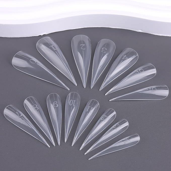 Cat Claw Nail Forms Kit, 150 PCS Long Claw Dual Forms for Polygel, Reusable Eagle Claw Nail Extension Molds with Nail Brush, Halloween Stiletto Nail Tips for Professional Manicure Salon