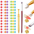 300-Piece Colorful Cube Nail Sponges for Ombre, 1 Gold Metal Clip Pens for Grabbing Nail Art Sponge, 1 Ombre Nail Brush for Nail Art
