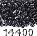 Flatback Rhinestones Bulk, 14400PCS Black Rhinestones for Clothes DIY Decoration Crafts, Black, SS20, 4.6-4.8mm