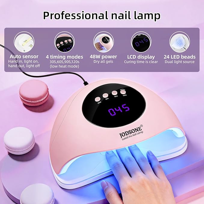 JODSONE 20 Colors Cat Eye Gel Nail Polish Kit with Base Coat Top Coat Magnet for at Home DIY Nail Art