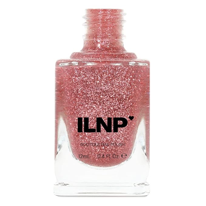 ILNP Empress - Sea Pink Metallic Nail Polish Topper, Rosy Flakes, Chip Resistant, Non-Toxic, Vegan, Cruelty Free