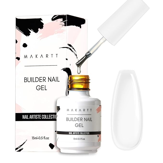 Makartt Builder Nail Gel 15 ml bundle with Makartt Clear Blooming Gel?5ml UV LED Soak Off Nail Art Polish for Spreading Effect Multifunctional Clear Gel Nail Polish Base Coat Nail Strengthener