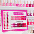 Double Rhythm 28Pcs 0.5Oz Gel Nail Polish Set Same Color Same Bottle Soak Off Gel Polish Kit Nail Art Manicure Salon DIY at Home for Women (Bright Pitaya Pink Purple Red Collection-T24-13)