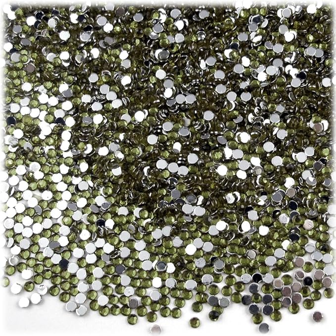 The Crafts Outlet 5,000pc Rhinestones Round 2mm Tiny for Nails - Flatback Light Rose Pink PNK