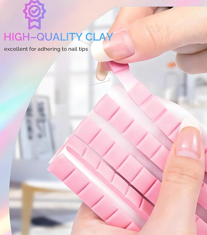 Nail Stand for Press On Nails – 3 Set Acrylic Nail Holders For Painting Nails, 15 Nail Stand, 30Pcs Adhesive Putty Clay, 1 Flower Shaped Base & Tweezer – Nail Art Practice Kit for Salon & Home