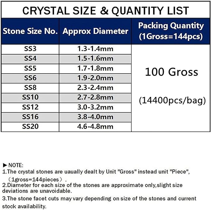 SS3-SS20 Crystal Glass Rhinestone Round Shape Flatbase Strass for DIY Nail Art Decorations Craft Making 14400PCS/Bag (SS3：1.3-1.4mm, Peacock Blue)