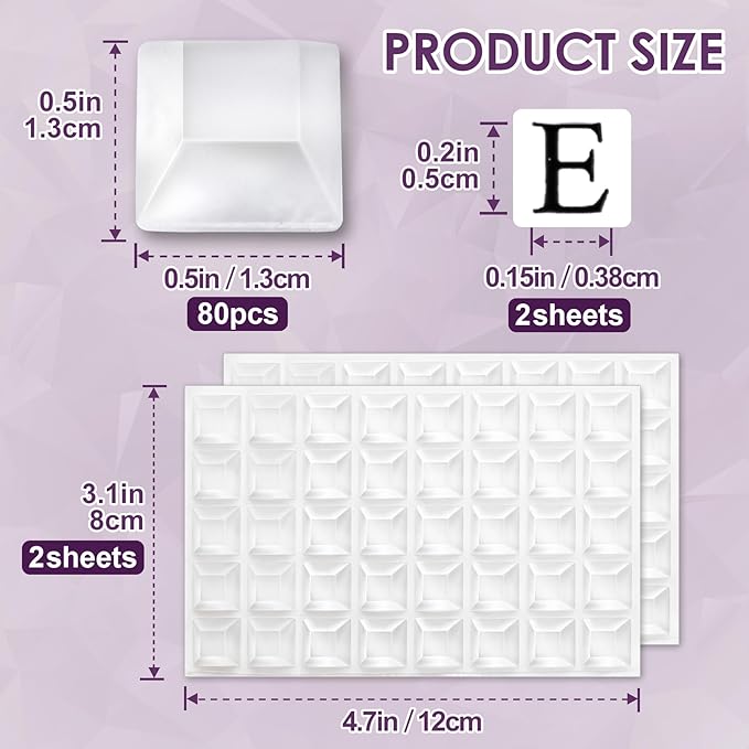 80pcs Raised Keyboard Sticker for Long Nails, Self-Adhesive Keycap Riser with Letter Decals, Silicone Keyboard Cover for Nail Art Typing Gaming- Clear