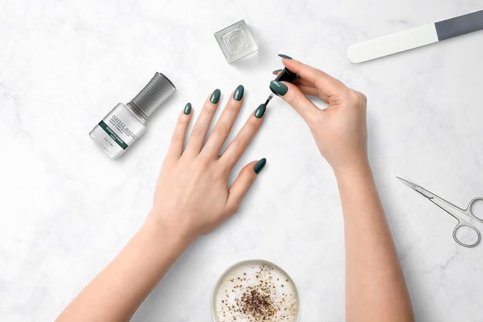 LeChat - Perfect Match Gel Polish - Down To Earth - Shadow Gray-Green with Cream Finish - (0.5 Ounce) - Easy Application - Soak Off Formula