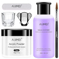Aijimei Acrylic Nail Kit - Powder & Liquid Monomer, Professional Tools, Nail Extension System, Art Starter Kit (Set A)