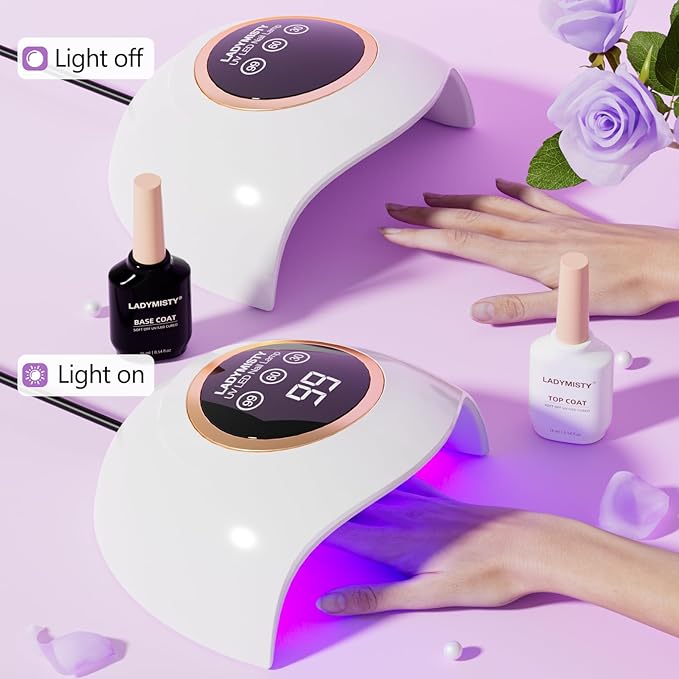 72W UV LED Nail Lamp, 2026 New Upgrade UV Light for Gel Nails with 18 Beads, 3 Timer Nail Dryer, LCD Display, Auto Sensor, Professional Nail Lamps for Gel Polish – Best Gifts, White Lamp