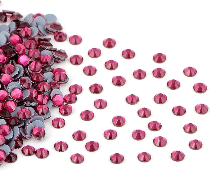 1440 pcs SS20 Fuchsia Hotfix Rhinestones Flatback Round Crystal Glass Rhinestones Gems for Crafts Nail Face Art Clothes Shoes Bags DIY