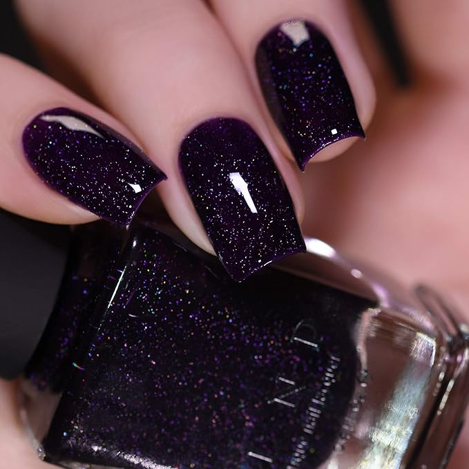 ILNP Annabelle - Striking Blackened Eggplant Purple Holographic Nail Polish
