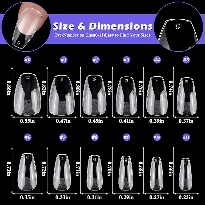 240pc Coffin Gel Nail Tips Short Fake Nails Clear Press ons Nail, Extra Short Coffin Nails Tips Acrylic Nails Extension Soft Gel Nails Tip Full Cover XS False Nail Clear Artficial Fingernails