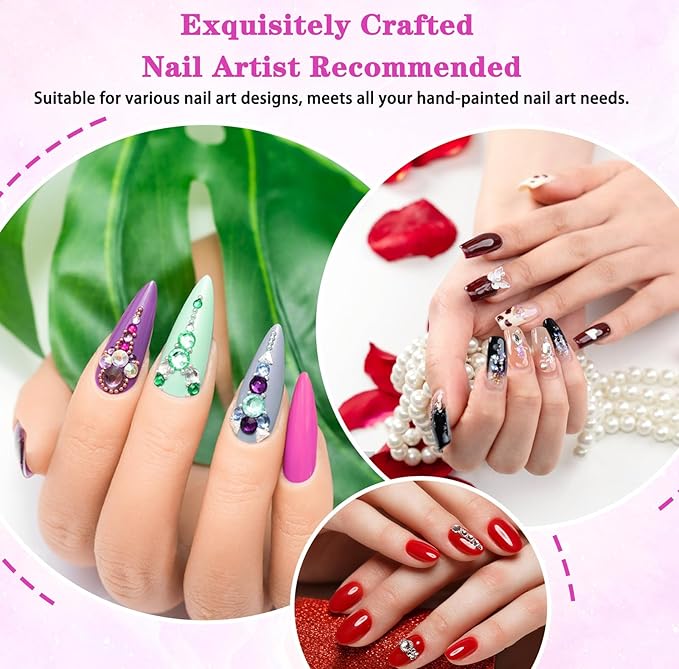 4 Pcs French Tip Clean up Brush Gel Nail Polish Nail Art Brush Tools for Builder Gel Dotting Tools Kit Design Supplies Professional Manicure Cuticle Clean Up Small Detail Painting 3D Acrylic Brushes