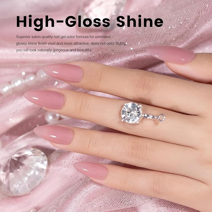 RARJSM Rubber Base Coat Gel Polish Nude Gray Purplish Pink Skin Tone Rubber Base Gel for Nails Natural Color French Manicure Extend Gel Soak Off Curing Requires Single Bottle 15ml Salon Home DIY Use