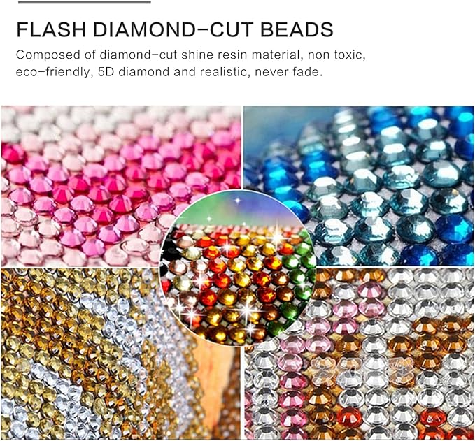 35000PCS Crystal Beads for Diamond Painting, Diamond Painting Accessories, 175 Colors Round Drills Rhinestones for Crafts, Bead Art or Nails Art, 2.5MM