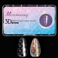 3D Diamond Shaped Polygel Nail, Extension Clear Full Cover False Nail Tips, Hybrid Gel Acrylic Nail, Diamond Fake Nails, 14 Sizes Building Artificial Press on Nail (Fish Scales 1, 120pcs)