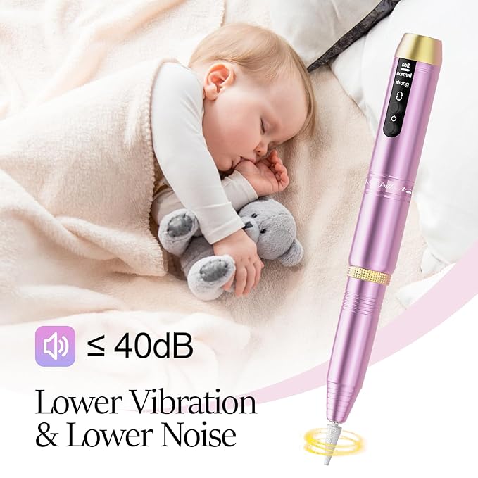 20000RPM Electric Nail Drill Rechargeable Compact Portable Efile Professional Manicure Cordless Pedicure Nail File Drill Kit for Acrylic Gel Nails and Home Salon Use